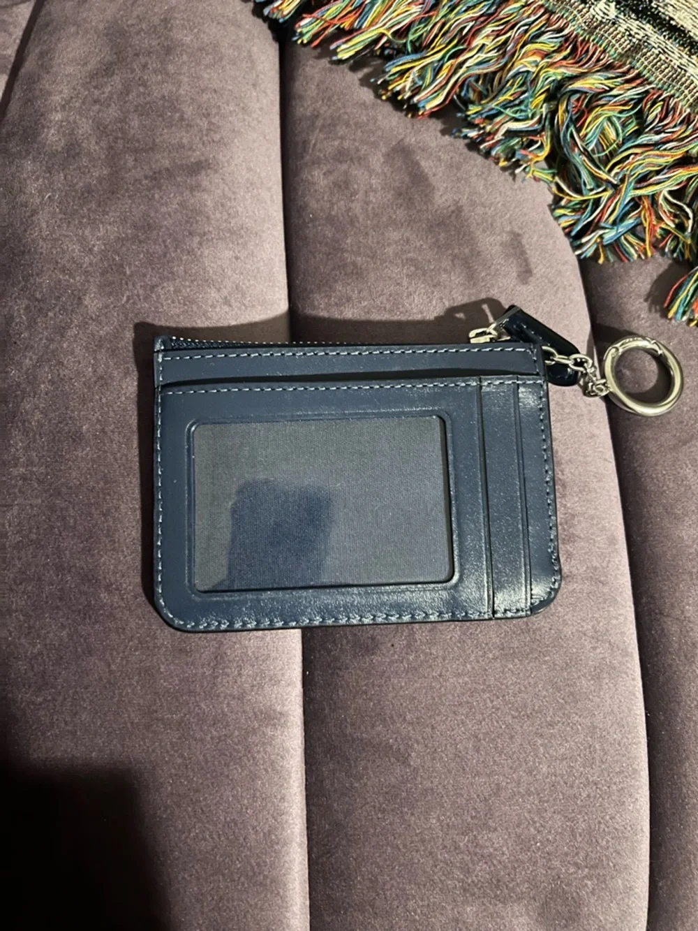 COACH Denim Signature Mini ID Card Case NWOT - Picture 2 of 3